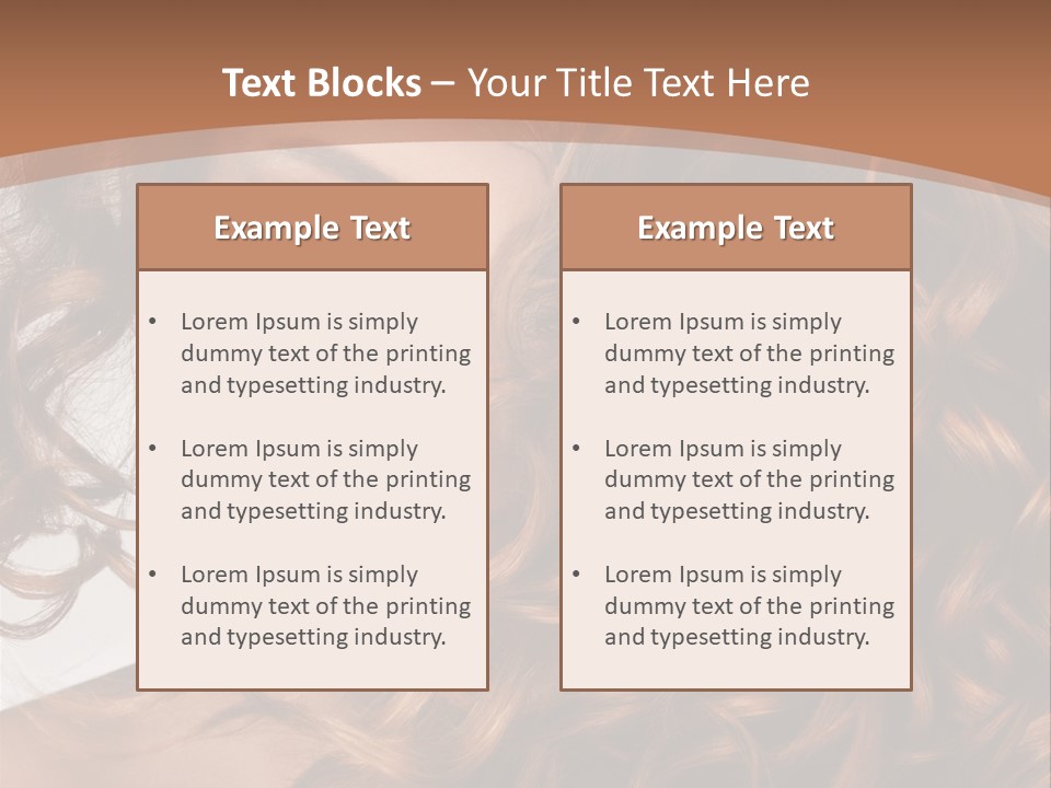 A Beautiful Woman With Long Curly Hair Powerpoint Template PowerPoint Template