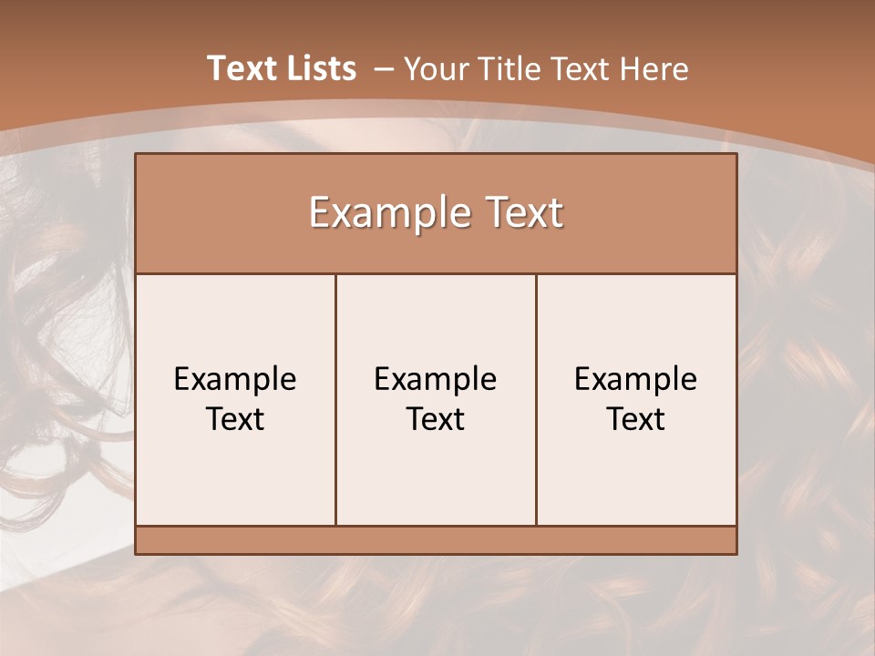 A Beautiful Woman With Long Curly Hair Powerpoint Template PowerPoint Template