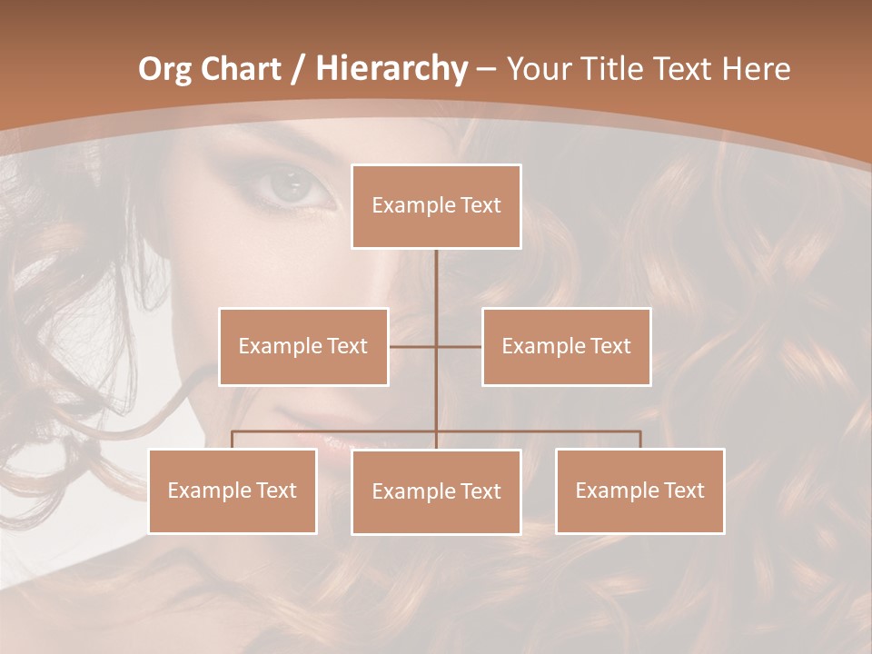 A Beautiful Woman With Long Curly Hair Powerpoint Template PowerPoint Template