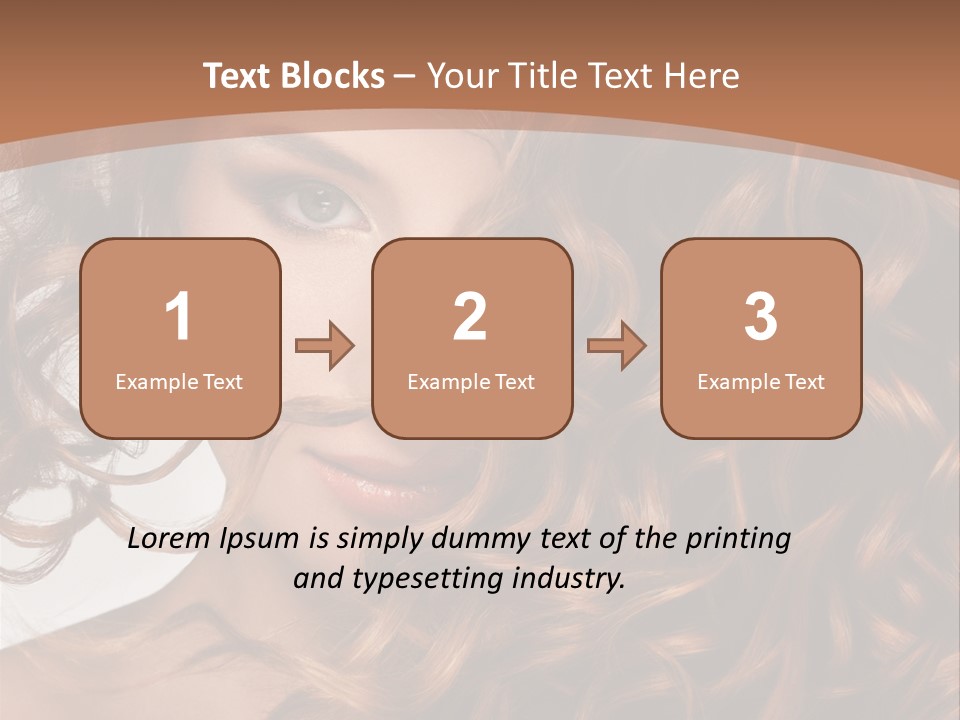 A Beautiful Woman With Long Curly Hair Powerpoint Template PowerPoint Template