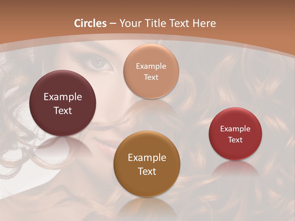 A Beautiful Woman With Long Curly Hair Powerpoint Template PowerPoint Template