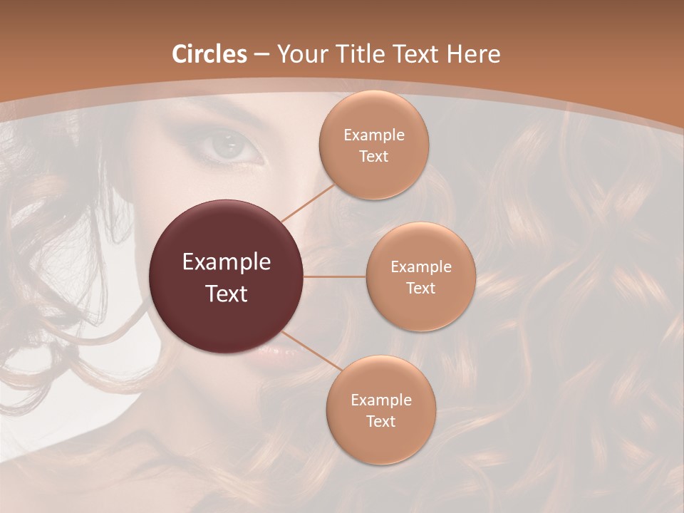 A Beautiful Woman With Long Curly Hair Powerpoint Template PowerPoint Template