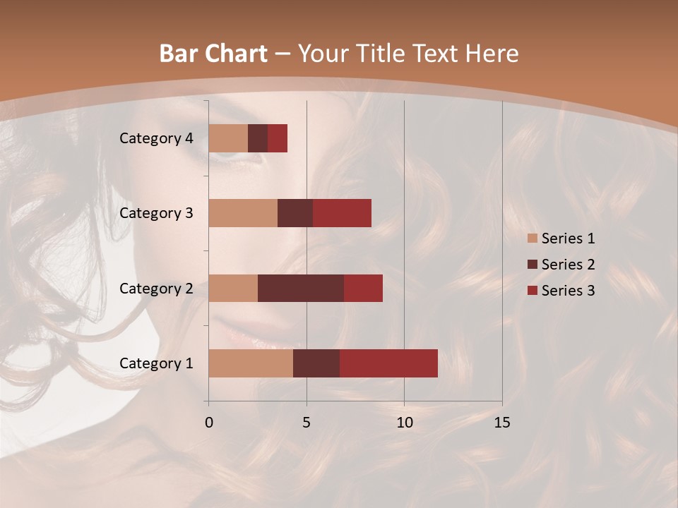 A Beautiful Woman With Long Curly Hair Powerpoint Template PowerPoint Template