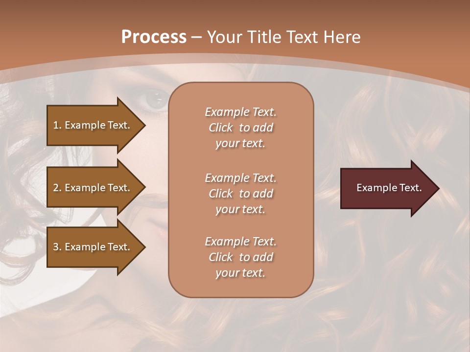 A Beautiful Woman With Long Curly Hair Powerpoint Template PowerPoint Template