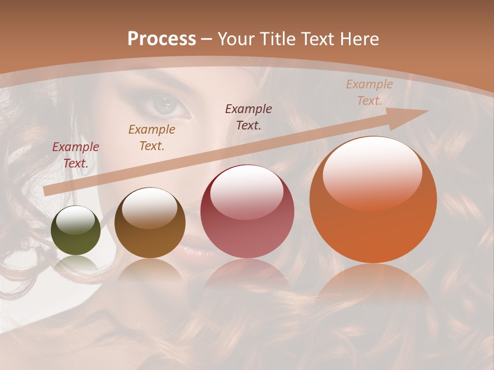 A Beautiful Woman With Long Curly Hair Powerpoint Template PowerPoint Template