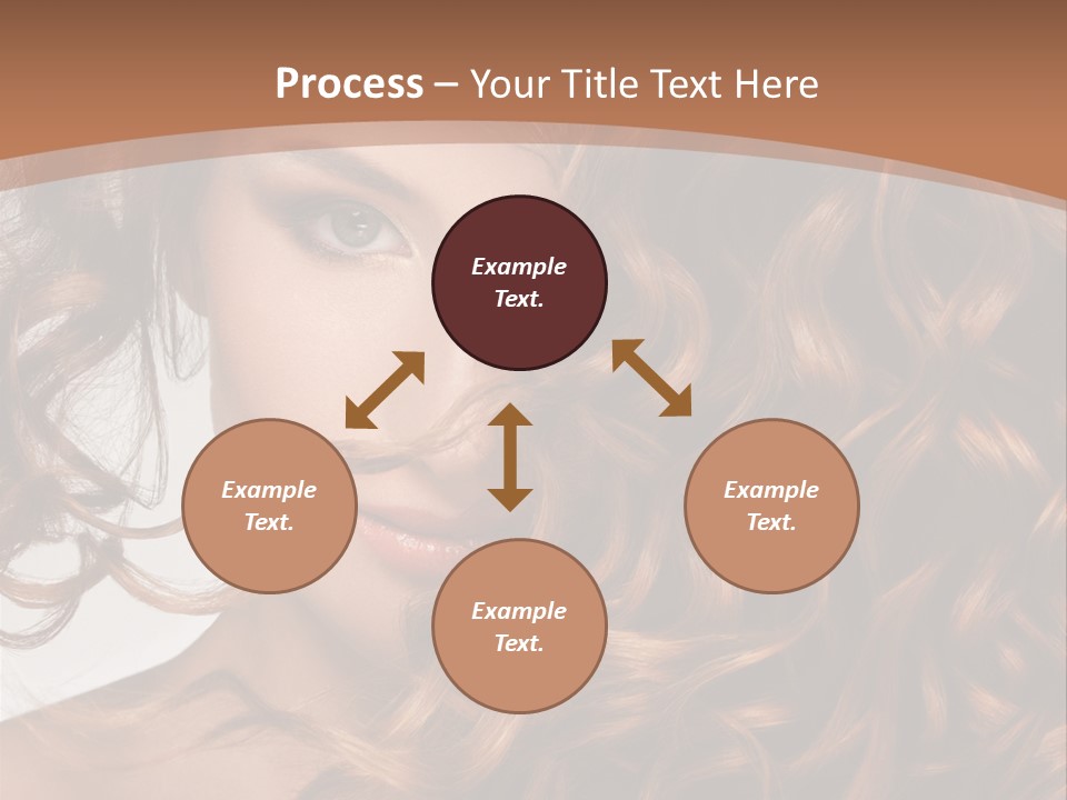 A Beautiful Woman With Long Curly Hair Powerpoint Template PowerPoint Template
