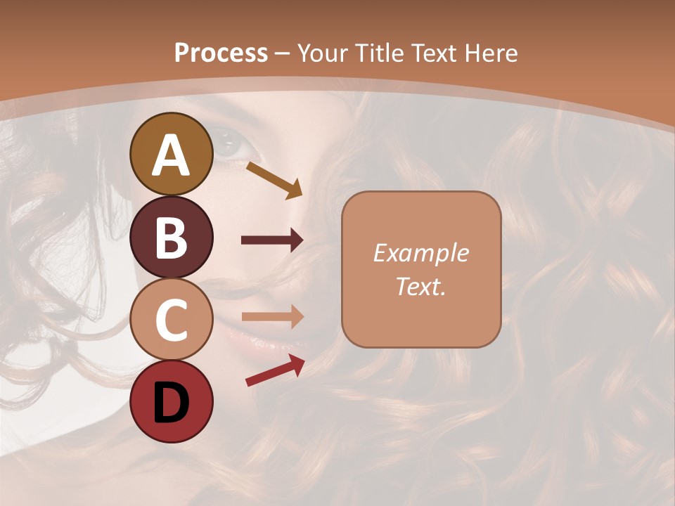 A Beautiful Woman With Long Curly Hair Powerpoint Template PowerPoint Template