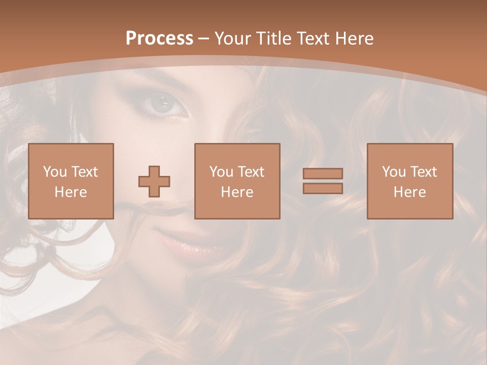 A Beautiful Woman With Long Curly Hair Powerpoint Template PowerPoint Template
