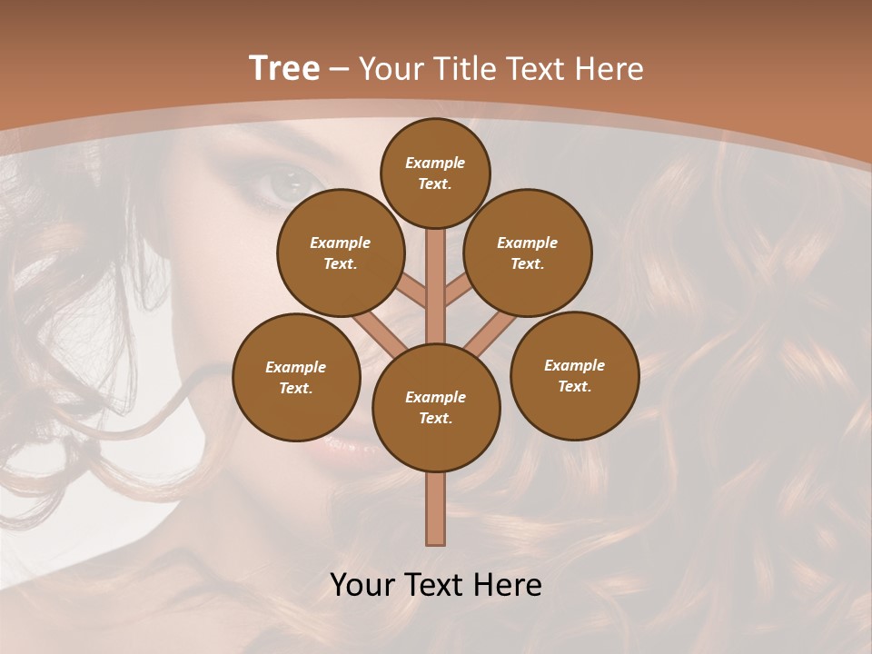 A Beautiful Woman With Long Curly Hair Powerpoint Template PowerPoint Template