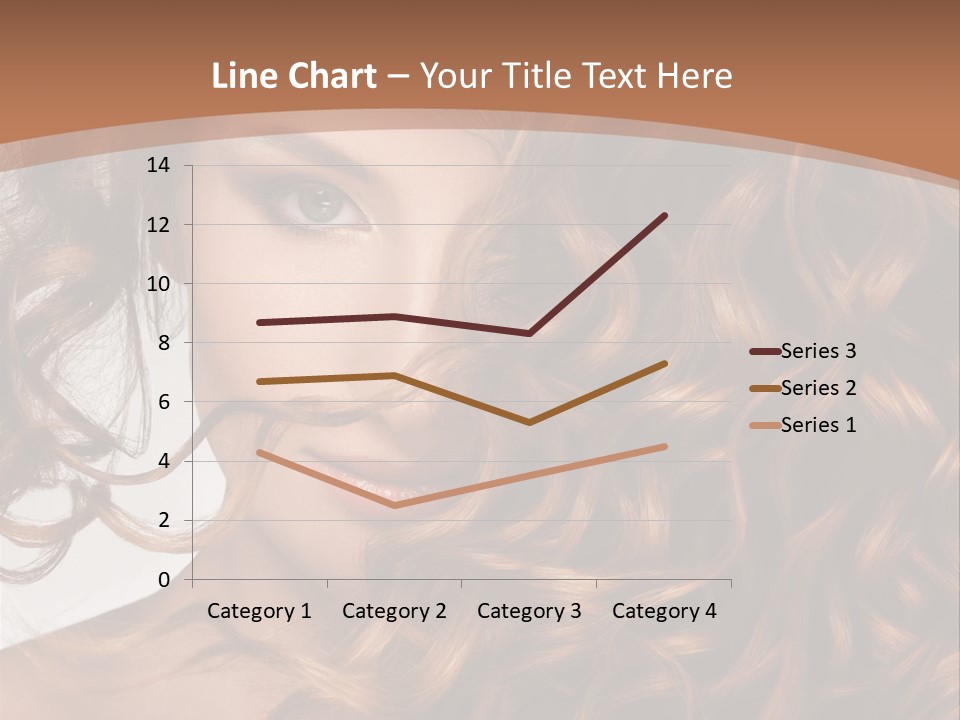 A Beautiful Woman With Long Curly Hair Powerpoint Template PowerPoint Template