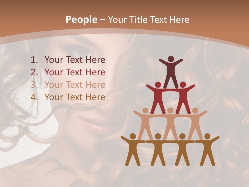 A Beautiful Woman With Long Curly Hair Powerpoint Template PowerPoint Template