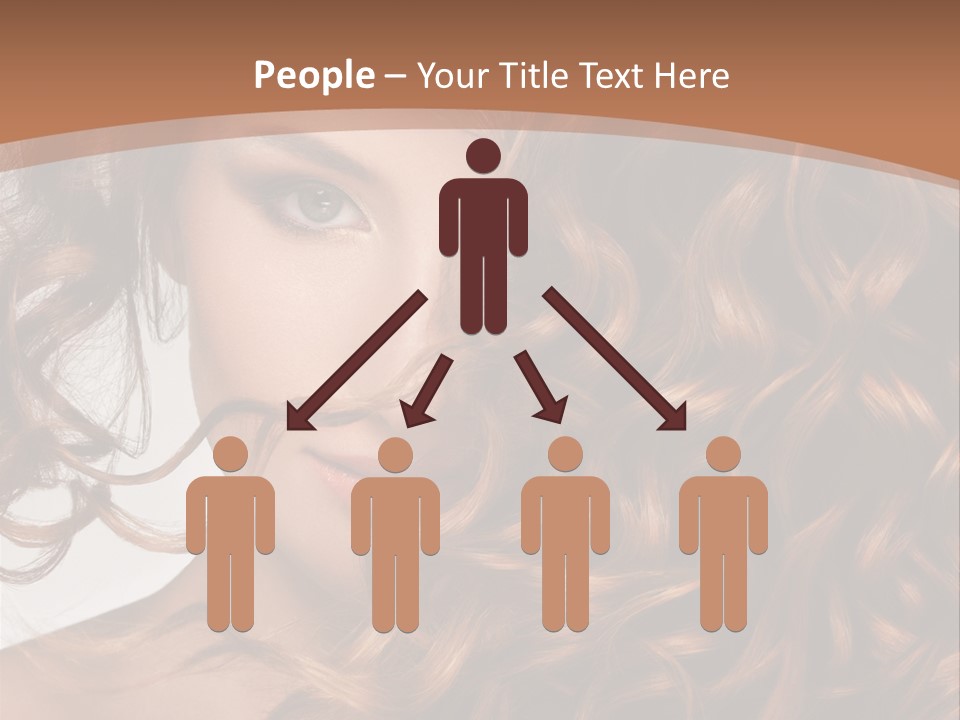 A Beautiful Woman With Long Curly Hair Powerpoint Template PowerPoint Template