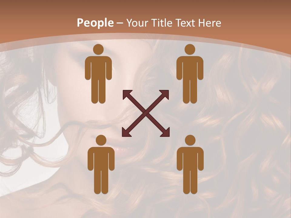 A Beautiful Woman With Long Curly Hair Powerpoint Template PowerPoint Template