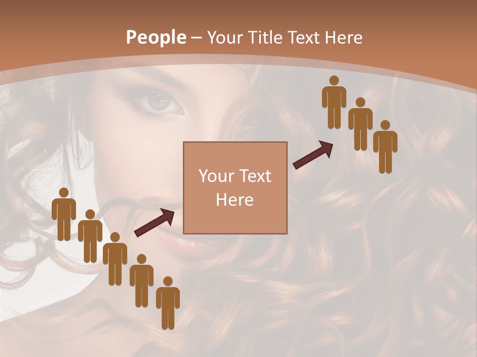 A Beautiful Woman With Long Curly Hair Powerpoint Template PowerPoint Template