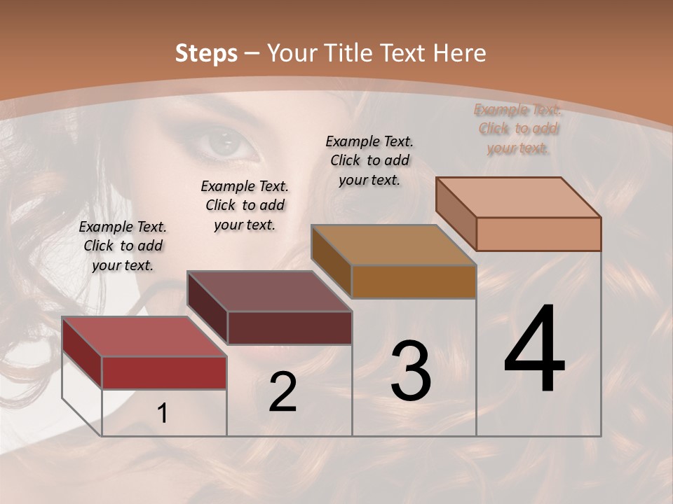 A Beautiful Woman With Long Curly Hair Powerpoint Template PowerPoint Template