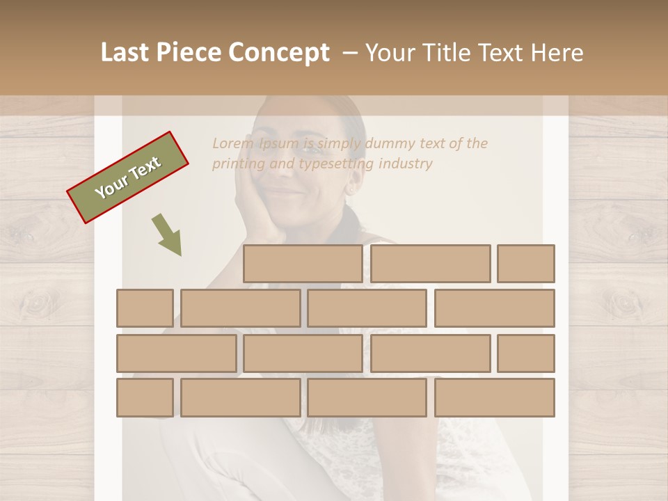 A Woman Sitting On The Floor With Her Hand On Her Face PowerPoint Template