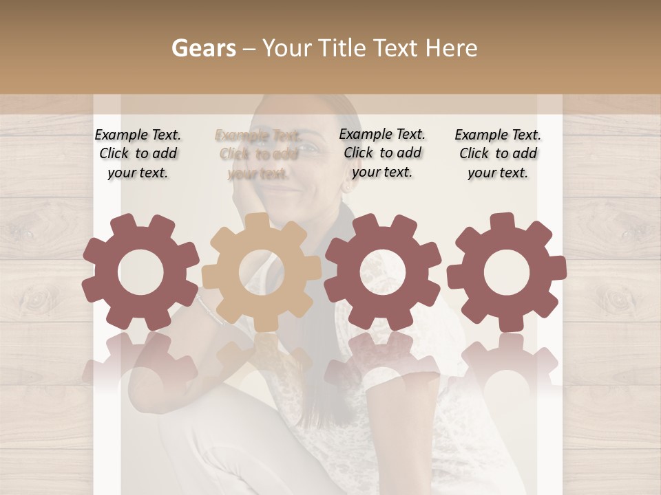 A Woman Sitting On The Floor With Her Hand On Her Face PowerPoint Template