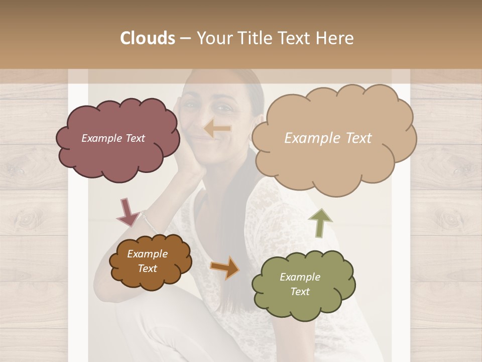 A Woman Sitting On The Floor With Her Hand On Her Face PowerPoint Template