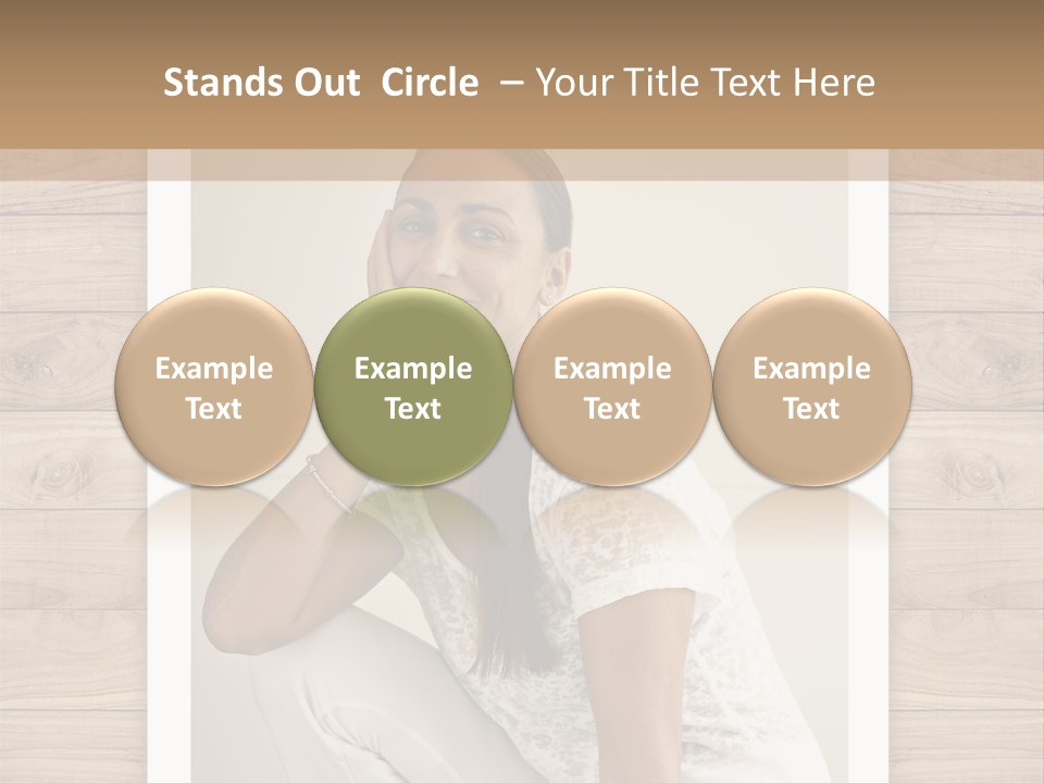 A Woman Sitting On The Floor With Her Hand On Her Face PowerPoint Template