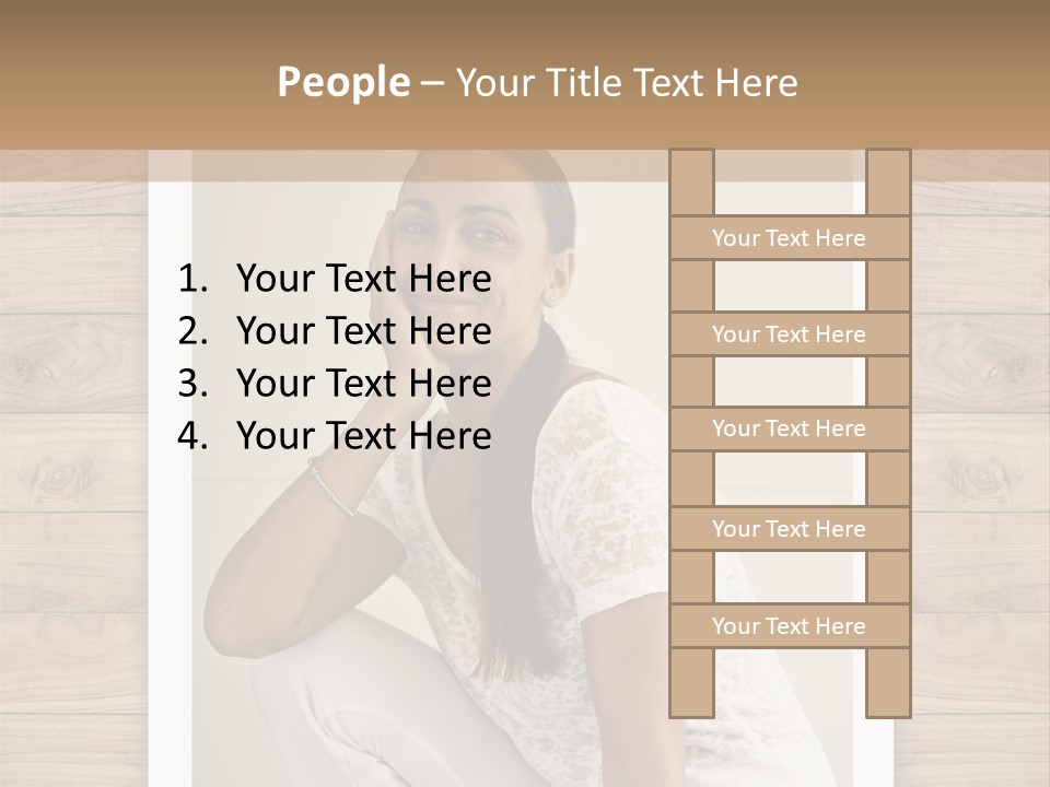 A Woman Sitting On The Floor With Her Hand On Her Face PowerPoint Template