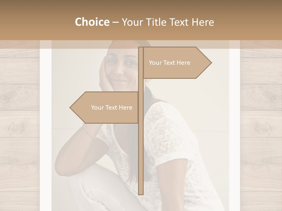 A Woman Sitting On The Floor With Her Hand On Her Face PowerPoint Template