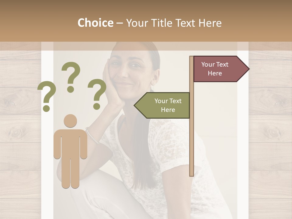 A Woman Sitting On The Floor With Her Hand On Her Face PowerPoint Template