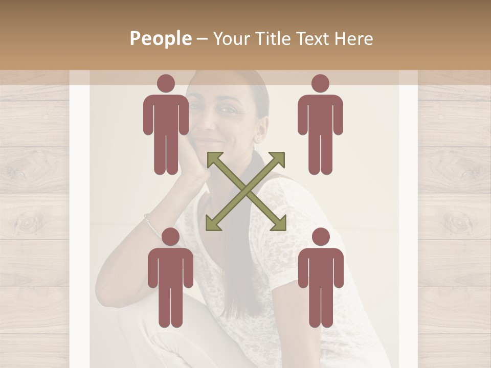 A Woman Sitting On The Floor With Her Hand On Her Face PowerPoint Template