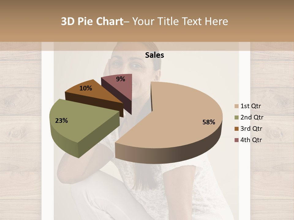 A Woman Sitting On The Floor With Her Hand On Her Face PowerPoint Template