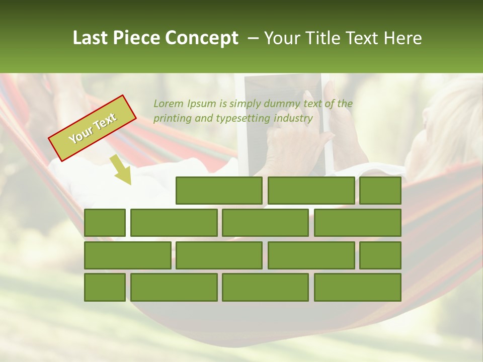 A Woman Laying In A Hammock Reading A Book PowerPoint Template