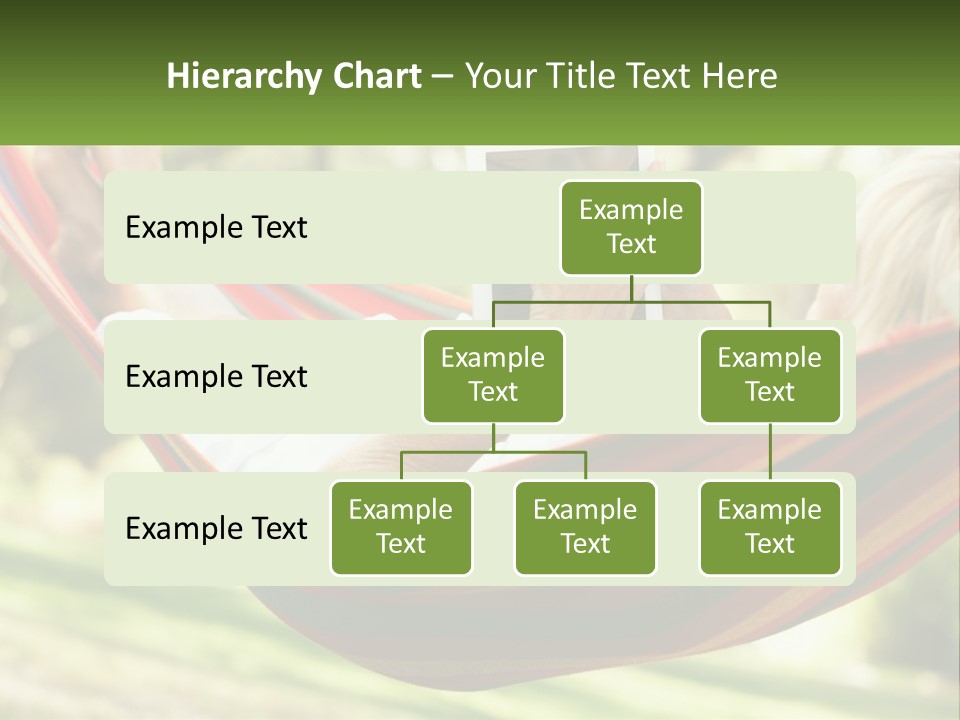 A Woman Laying In A Hammock Reading A Book PowerPoint Template