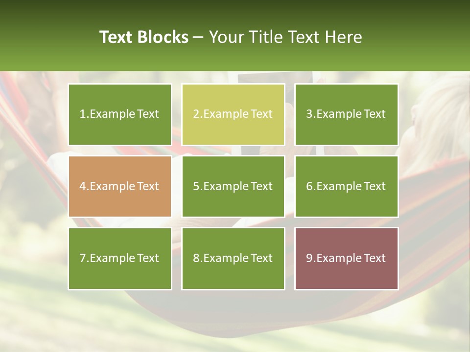 A Woman Laying In A Hammock Reading A Book PowerPoint Template