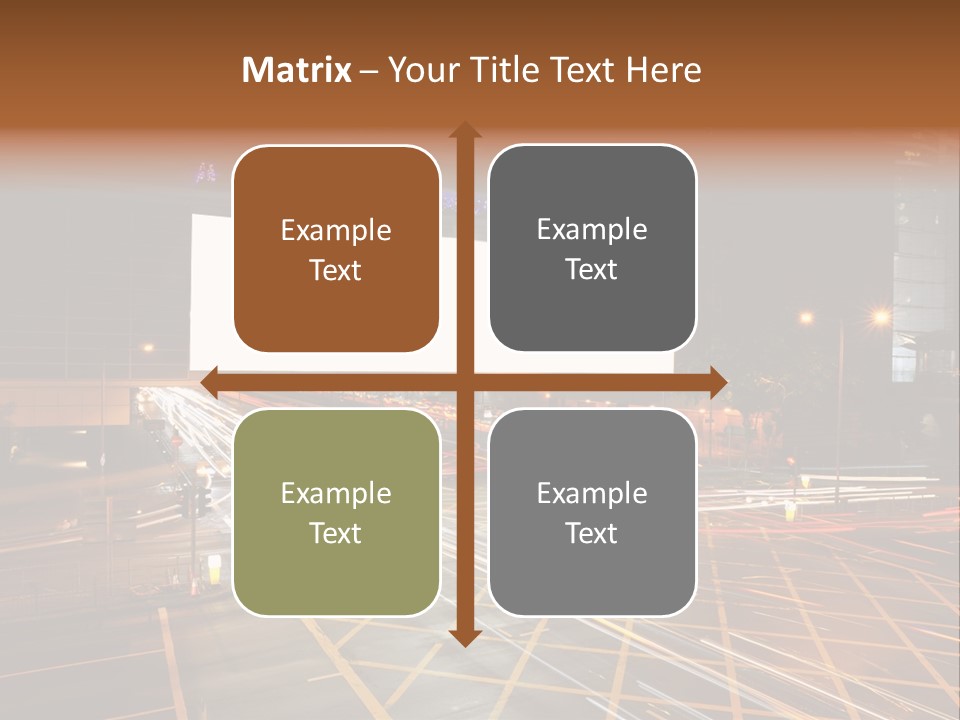 A City Street At Night With A Large Billboard In The Middle Of It PowerPoint Template