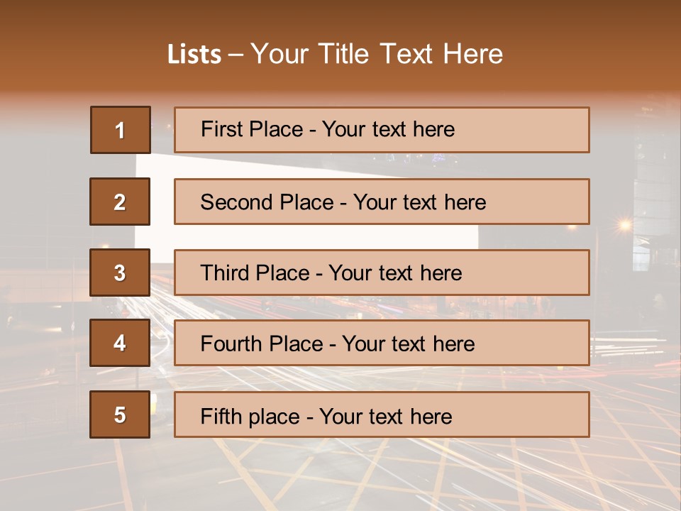 A City Street At Night With A Large Billboard In The Middle Of It PowerPoint Template
