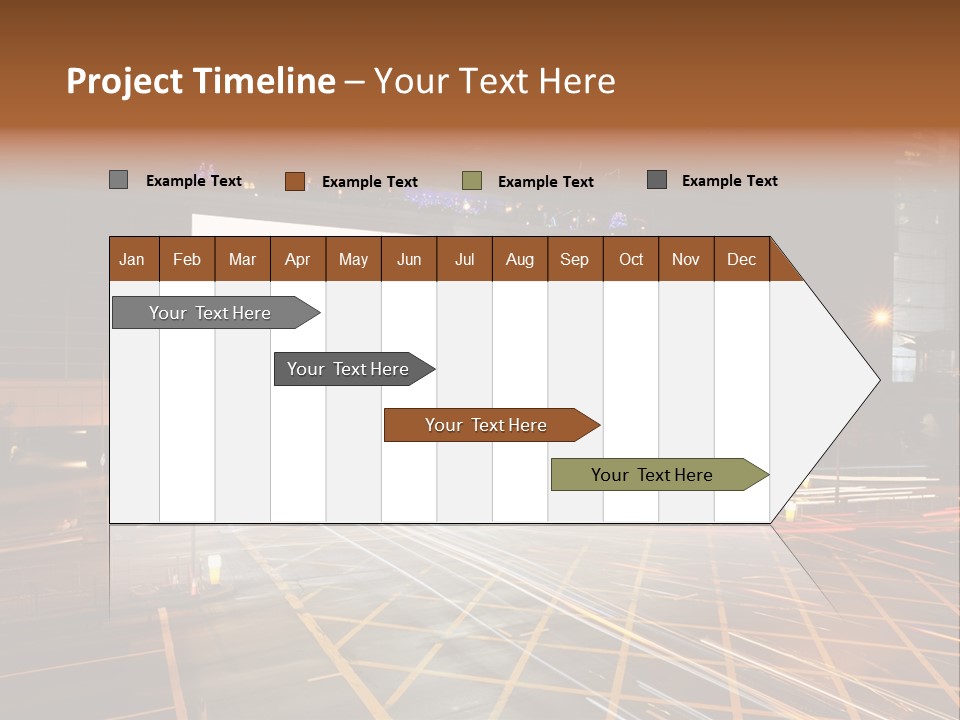 A City Street At Night With A Large Billboard In The Middle Of It PowerPoint Template