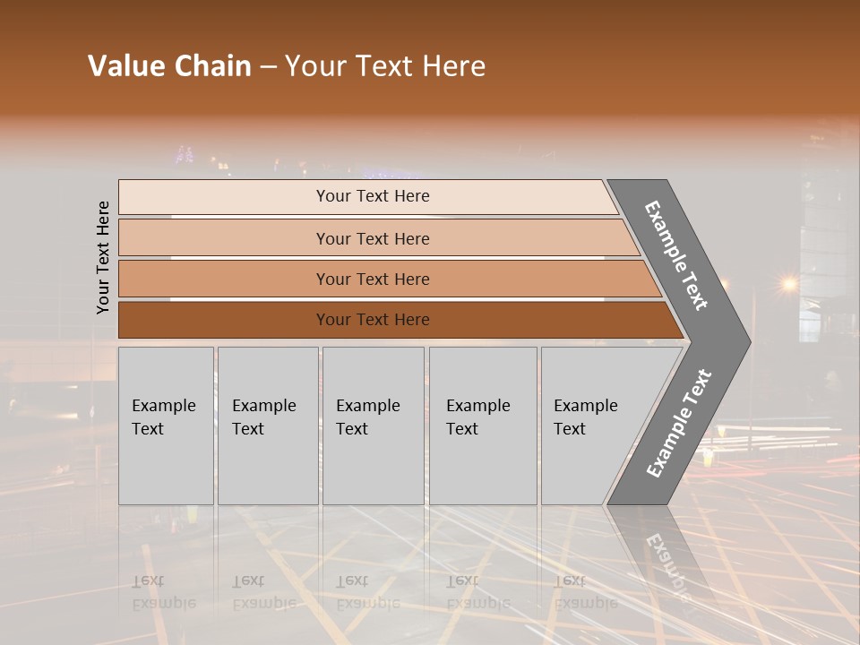 A City Street At Night With A Large Billboard In The Middle Of It PowerPoint Template