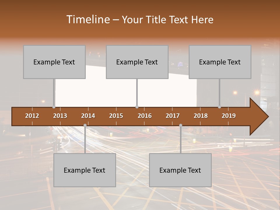 A City Street At Night With A Large Billboard In The Middle Of It PowerPoint Template
