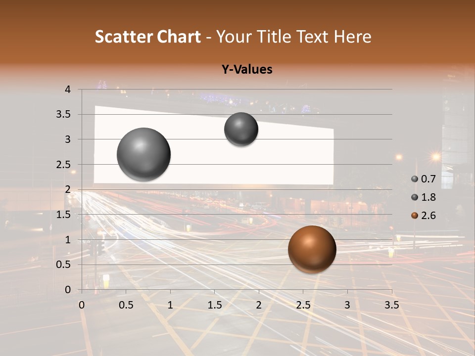 A City Street At Night With A Large Billboard In The Middle Of It PowerPoint Template