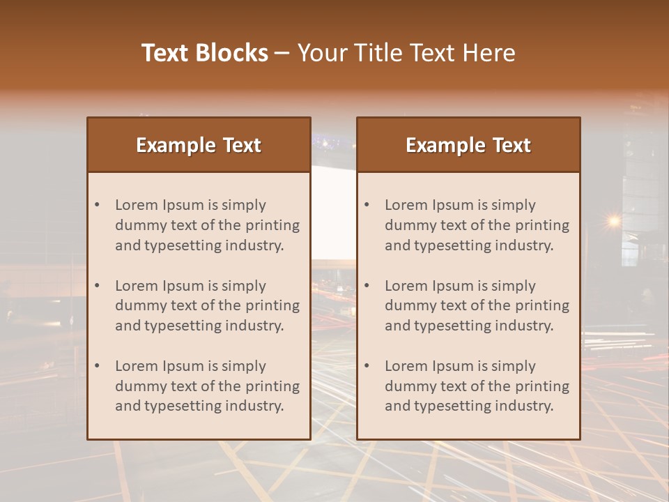 A City Street At Night With A Large Billboard In The Middle Of It PowerPoint Template