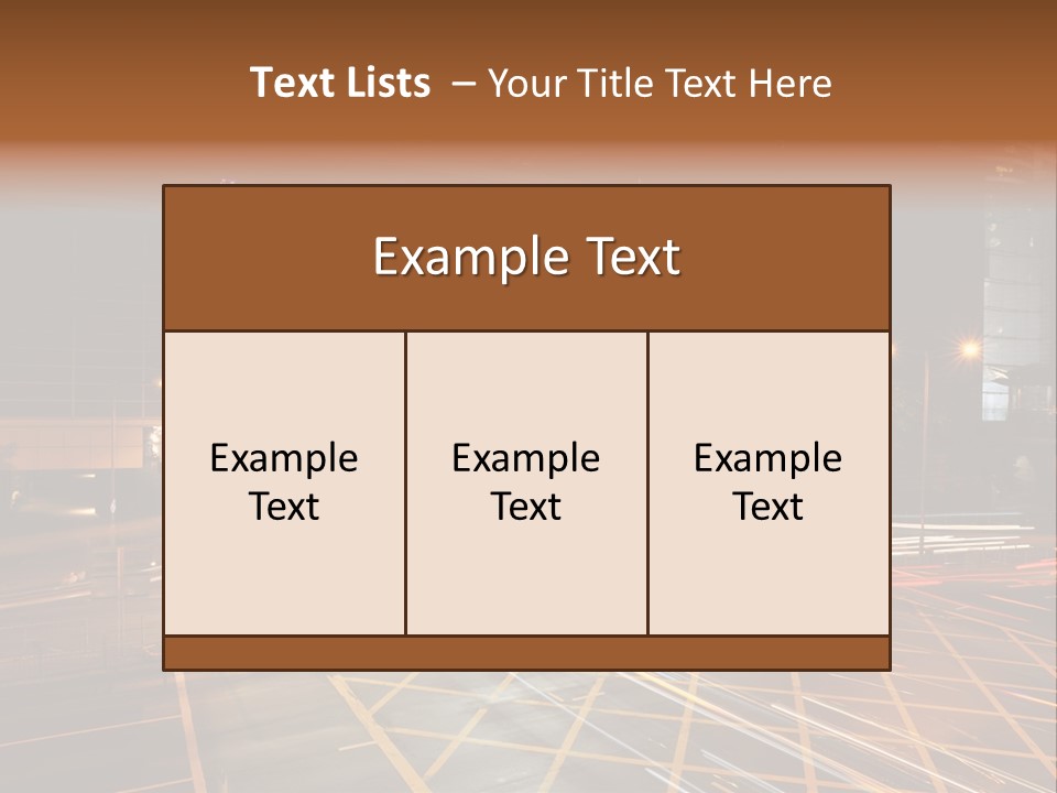 A City Street At Night With A Large Billboard In The Middle Of It PowerPoint Template