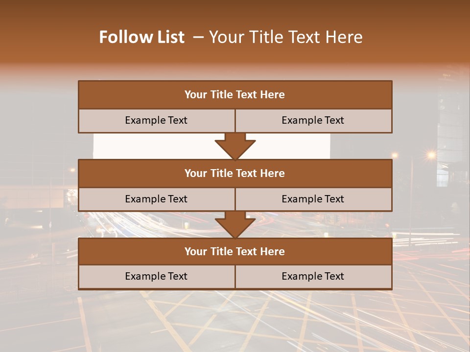 A City Street At Night With A Large Billboard In The Middle Of It PowerPoint Template