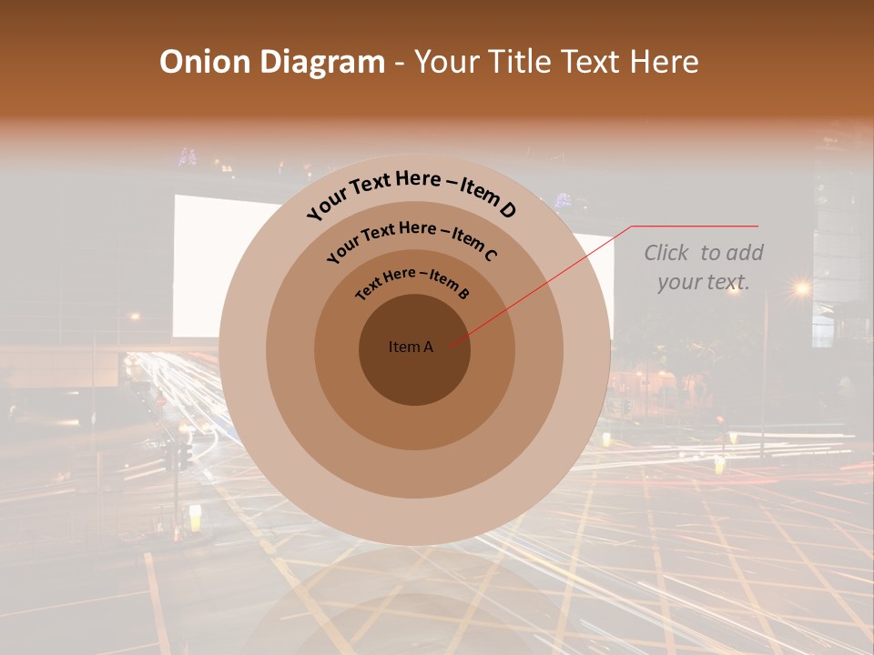 A City Street At Night With A Large Billboard In The Middle Of It PowerPoint Template