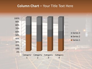 A City Street At Night With A Large Billboard In The Middle Of It PowerPoint Template