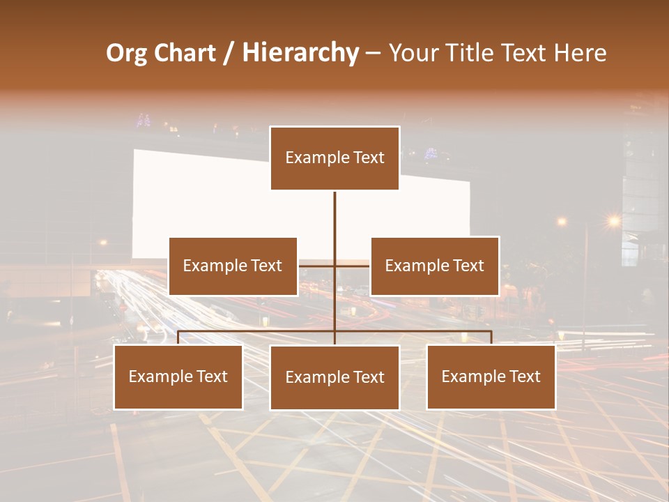 A City Street At Night With A Large Billboard In The Middle Of It PowerPoint Template
