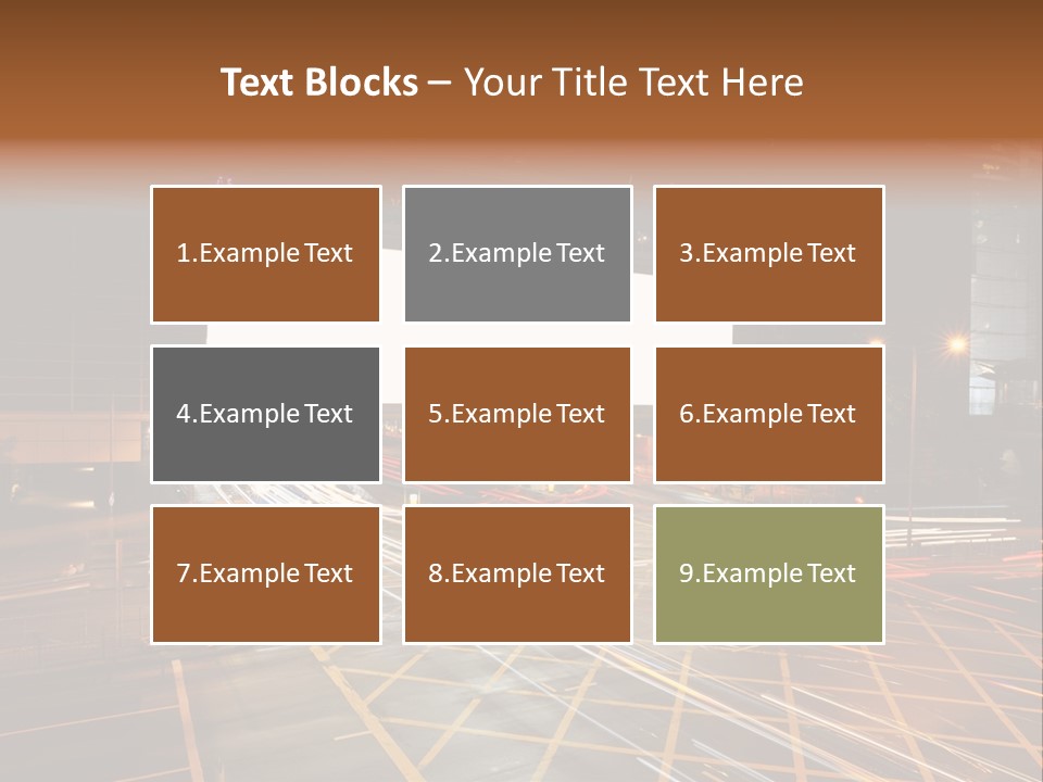 A City Street At Night With A Large Billboard In The Middle Of It PowerPoint Template