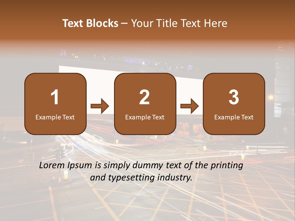A City Street At Night With A Large Billboard In The Middle Of It PowerPoint Template