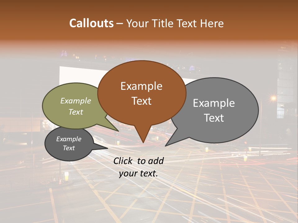 A City Street At Night With A Large Billboard In The Middle Of It PowerPoint Template