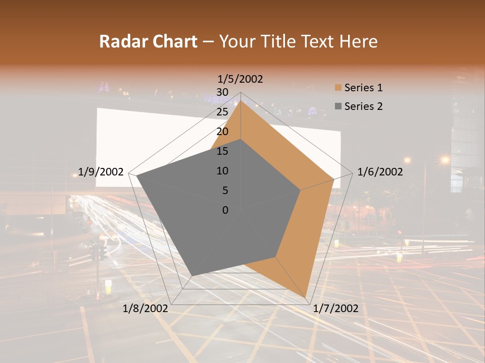 A City Street At Night With A Large Billboard In The Middle Of It PowerPoint Template