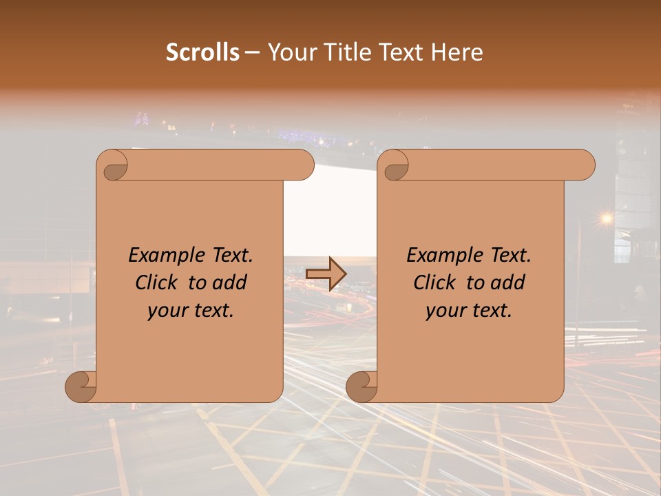 A City Street At Night With A Large Billboard In The Middle Of It PowerPoint Template