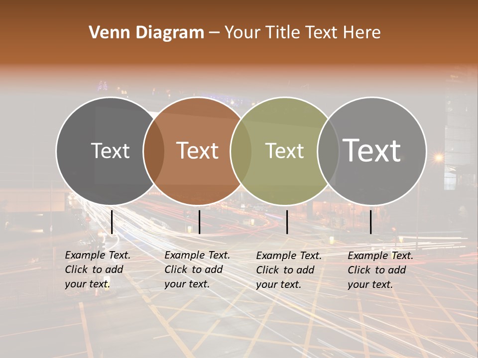 A City Street At Night With A Large Billboard In The Middle Of It PowerPoint Template