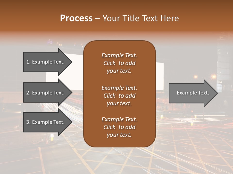 A City Street At Night With A Large Billboard In The Middle Of It PowerPoint Template